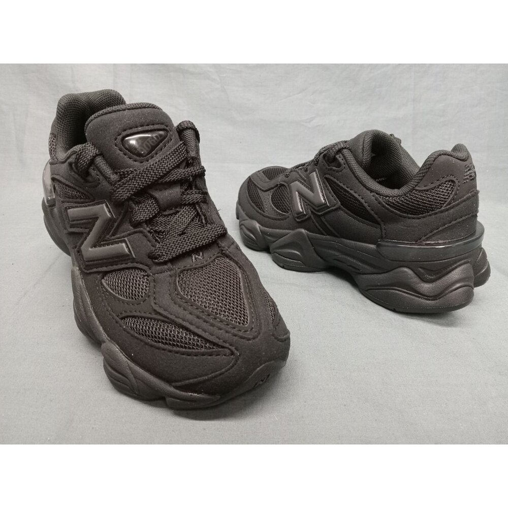 New Balance Boys 9060 Sneakers PC9060BB Suede Mesh Black Size 2 NEW NO BOX!